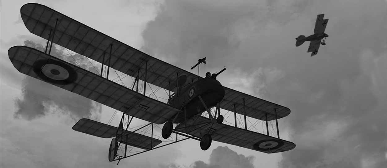 RAF F.E.2b and Albatros